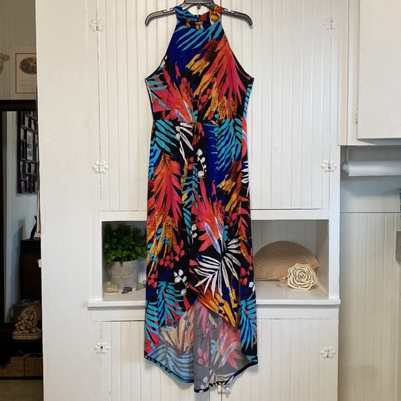 Tropical High Low New York & Co. Maxi Dress - Large - Picture 1 of 12